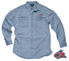 Columbus Blue Jackets Long Sleeve Denim Polo Shirt